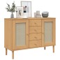 vidaXL Aparador SENJA aspecto de ratán madera pino marrón 112x40x80 cm