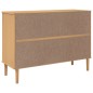vidaXL Aparador SENJA aspecto de ratán madera pino marrón 112x40x80 cm