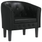 vidaXL Sillón cuero sintético negro vidaXL Sillón cuero sintético negro