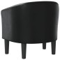 vidaXL Sillón cuero sintético negro vidaXL Sillón cuero sintético negro