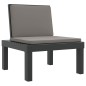 vidaXL Tumbona con cojines PP gris antracita vidaXL Tumbona con cojines PP gris antracita