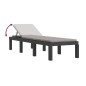 vidaXL Tumbona con cojines PP gris antracita vidaXL Tumbona con cojines PP gris antracita