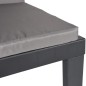 vidaXL Tumbona con cojines PP gris antracita vidaXL Tumbona con cojines PP gris antracita
