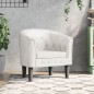 vidaXL Sillón cuero sintético blanco vidaXL Sillón cuero sintético blanco