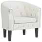 vidaXL Sillón cuero sintético blanco vidaXL Sillón cuero sintético blanco