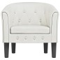 vidaXL Sillón cuero sintético blanco vidaXL Sillón cuero sintético blanco