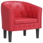 vidaXL Sillón cuero sintético rojo vidaXL Sillón cuero sintético rojo