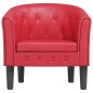 vidaXL Sillón cuero sintético rojo vidaXL Sillón cuero sintético rojo