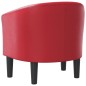 vidaXL Sillón cuero sintético rojo vidaXL Sillón cuero sintético rojo