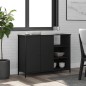 vidaXL Aparador de madera de ingeniería negro 100x33x75 cm vidaXL Aparador de madera de ingeniería negro 100x33x75 cm