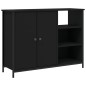 vidaXL Aparador de madera de ingeniería negro 100x33x75 cm vidaXL Aparador de madera de ingeniería negro 100x33x75 cm