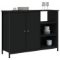 vidaXL Aparador de madera de ingeniería negro 100x33x75 cm vidaXL Aparador de madera de ingeniería negro 100x33x75 cm