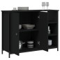 vidaXL Aparador de madera de ingeniería negro 100x33x75 cm vidaXL Aparador de madera de ingeniería negro 100x33x75 cm