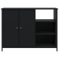 vidaXL Aparador de madera de ingeniería negro 100x33x75 cm vidaXL Aparador de madera de ingeniería negro 100x33x75 cm