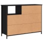vidaXL Aparador de madera de ingeniería negro 100x33x75 cm vidaXL Aparador de madera de ingeniería negro 100x33x75 cm