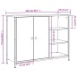 vidaXL Aparador de madera de ingeniería negro 100x33x75 cm vidaXL Aparador de madera de ingeniería negro 100x33x75 cm
