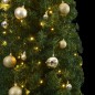 vidaXL Árbol de Navidad estrecho con 300 LED y bolas 300 cm
