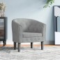 vidaXL Sillón de terciopelo gris claro vidaXL Sillón de terciopelo gris claro