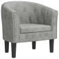 vidaXL Sillón de terciopelo gris claro vidaXL Sillón de terciopelo gris claro