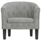 vidaXL Sillón de terciopelo gris claro vidaXL Sillón de terciopelo gris claro