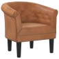 vidaXL Sillón cuero sintético marrón vidaXL Sillón cuero sintético marrón