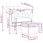 vidaXL Sillón con taburete cuero sintético dorado vidaXL Sillón con taburete cuero sintético dorado