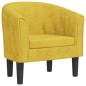 vidaXL Sillón de terciopelo amarillo vidaXL Sillón de terciopelo amarillo