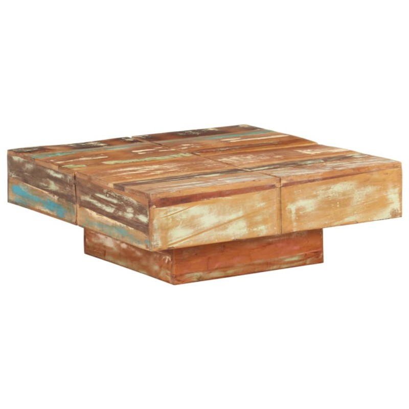 vidaXL Mesa de centro de madera maciza reciclada 80x80x28 cm vidaXL Mesa de centro de madera maciza reciclada 80x80x28 cm