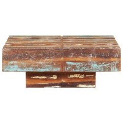 vidaXL Mesa de centro de madera maciza reciclada 80x80x28 cm