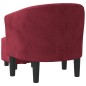 vidaXL Sillón con taburete terciopelo rojo tinto vidaXL Sillón con taburete terciopelo rojo tinto