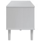 vidaXL Mueble de TV SENJA aspecto ratán madera pino blanco 158x40x49cm