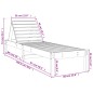 vidaXL Tumbonas 2 unidades madera maciza de pino marrón 199,5x60x74 cm