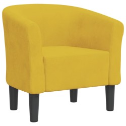 vidaXL Sillón de terciopelo amarillo