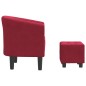 vidaXL Sillón con taburete terciopelo rojo tinto vidaXL Sillón con taburete terciopelo rojo tinto
