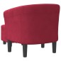 vidaXL Sillón con taburete terciopelo rojo tinto vidaXL Sillón con taburete terciopelo rojo tinto
