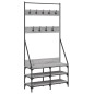 vidaXL Perchero con zapatero gris Sonoma 90x34x184 cm vidaXL Perchero con zapatero gris Sonoma 90x34x184 cm