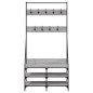 vidaXL Perchero con zapatero gris Sonoma 90x34x184 cm vidaXL Perchero con zapatero gris Sonoma 90x34x184 cm