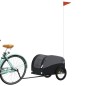 vidaXL Remolque para bicicleta hierro negro 30 kg vidaXL Remolque para bicicleta hierro negro 30 kg