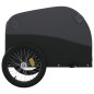 vidaXL Remolque para bicicleta hierro negro 30 kg vidaXL Remolque para bicicleta hierro negro 30 kg