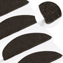vidaXL Alfombrilla autoadhesiva de escalera 10 uds antracita 56x17x3cm