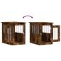 vidaXL Jaula para perros madera ingeniería roble ahumado 45x62x59 cm