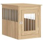vidaXL Jaula para perros madera de ingeniería roble Sonoma 55x75x65 cm