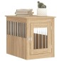 vidaXL Jaula para perros madera de ingeniería roble Sonoma 55x75x65 cm