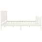vidaXL Estructura cama de matrimonio con cabecero madera maciza blanco vidaXL Estructura cama de matrimonio con cabecero madera maciza blanco
