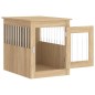 vidaXL Jaula para perros madera de ingeniería roble Sonoma 55x75x65 cm