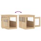 vidaXL Jaula para perros madera de ingeniería roble Sonoma 55x75x65 cm