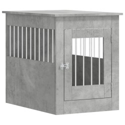vidaXL Jaula para perros madera ingeniería gris hormigón 55x80x68 cm