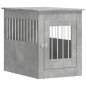 vidaXL Jaula para perros madera ingeniería gris hormigón 55x80x68 cm