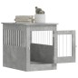 vidaXL Jaula para perros madera ingeniería gris hormigón 55x80x68 cm