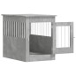 vidaXL Jaula para perros madera ingeniería gris hormigón 55x80x68 cm